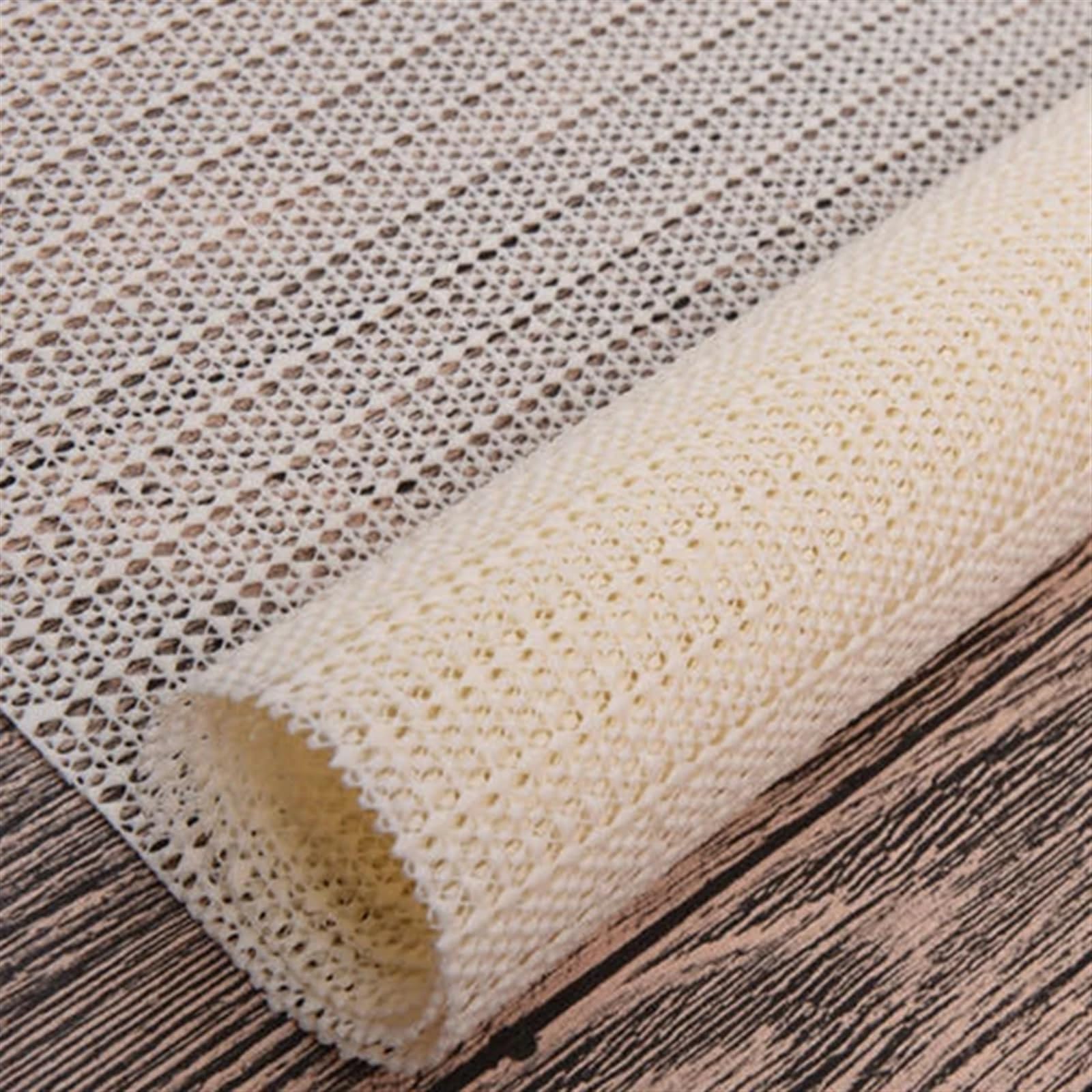 rutschfeste Teppichgreifermatte Rutschfestes Netztuch, Silikagel, rutschfestes PVC-Schaumsofa, Yoga-Matte, Teppich, Automobil-Kissen, Verbundschaum-Unterstoff Rug Gripper (Color : Milky White, Size