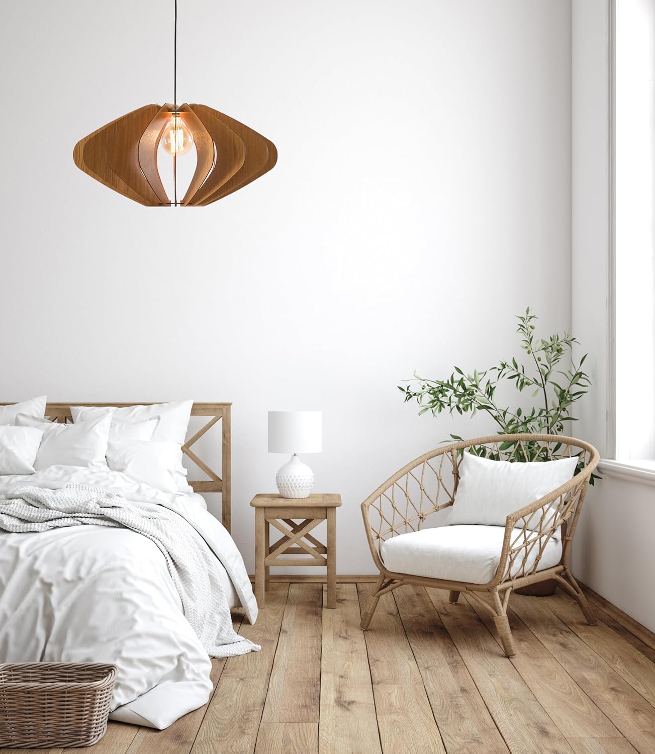ELEIPSE Wood Pendant Light Mid Century Modern UK Ubuy