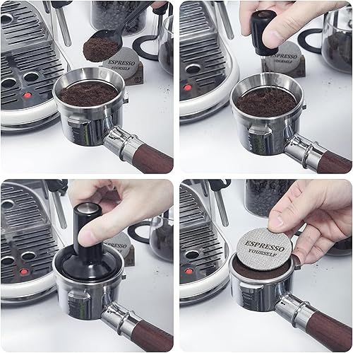 Miniatura 4 de JIDACHI Embudo dosificador magnético anillo dosificador de 2.283 in y pantalla de disco de 2.283 in, accesorios de embudo de repuesto plateado con 8