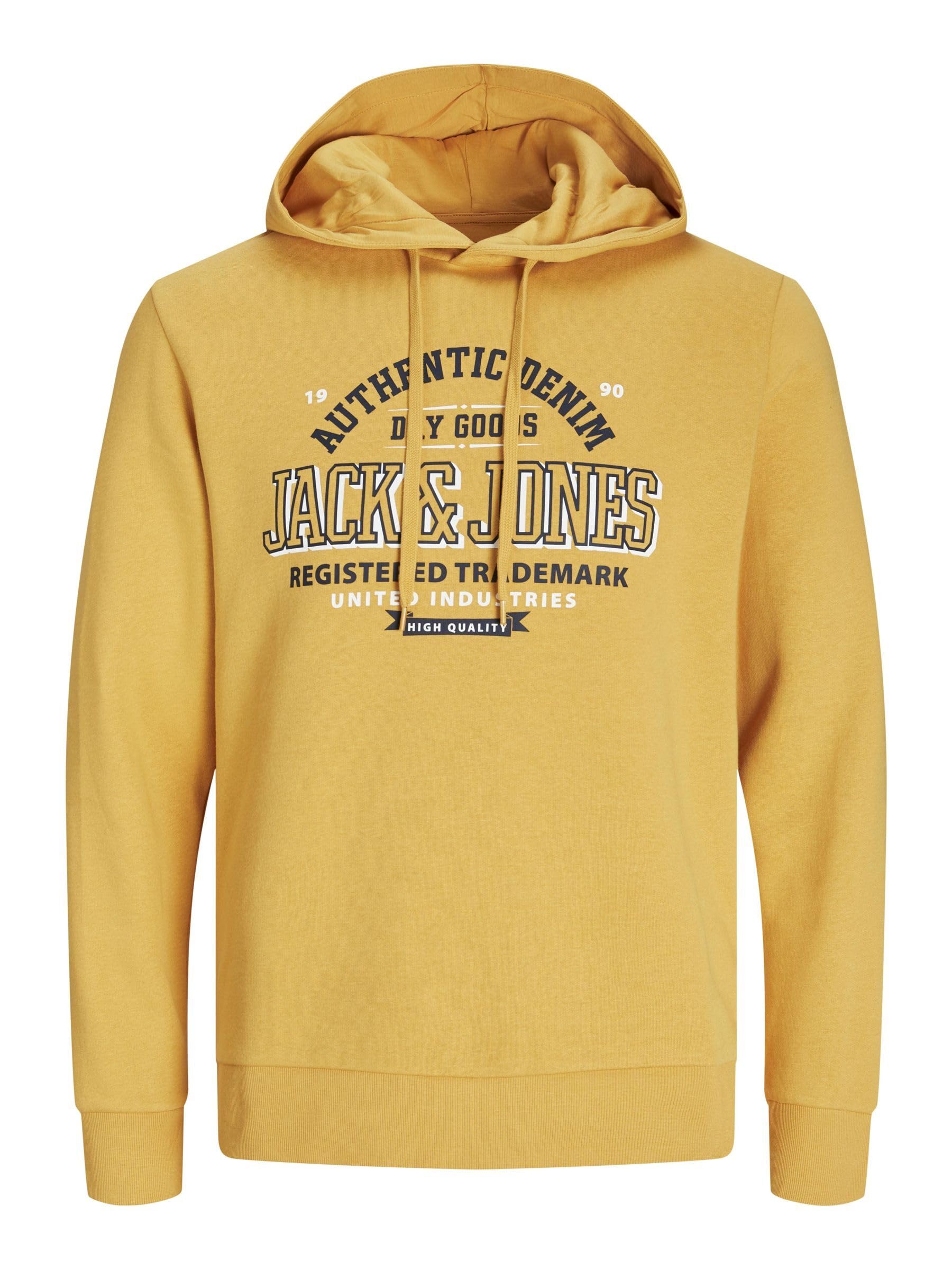 JACK & JONES Men's Jjelogo Sweat Hood 2 col 24/25 Noos Hooded Sweatshirt (Pack of 1)