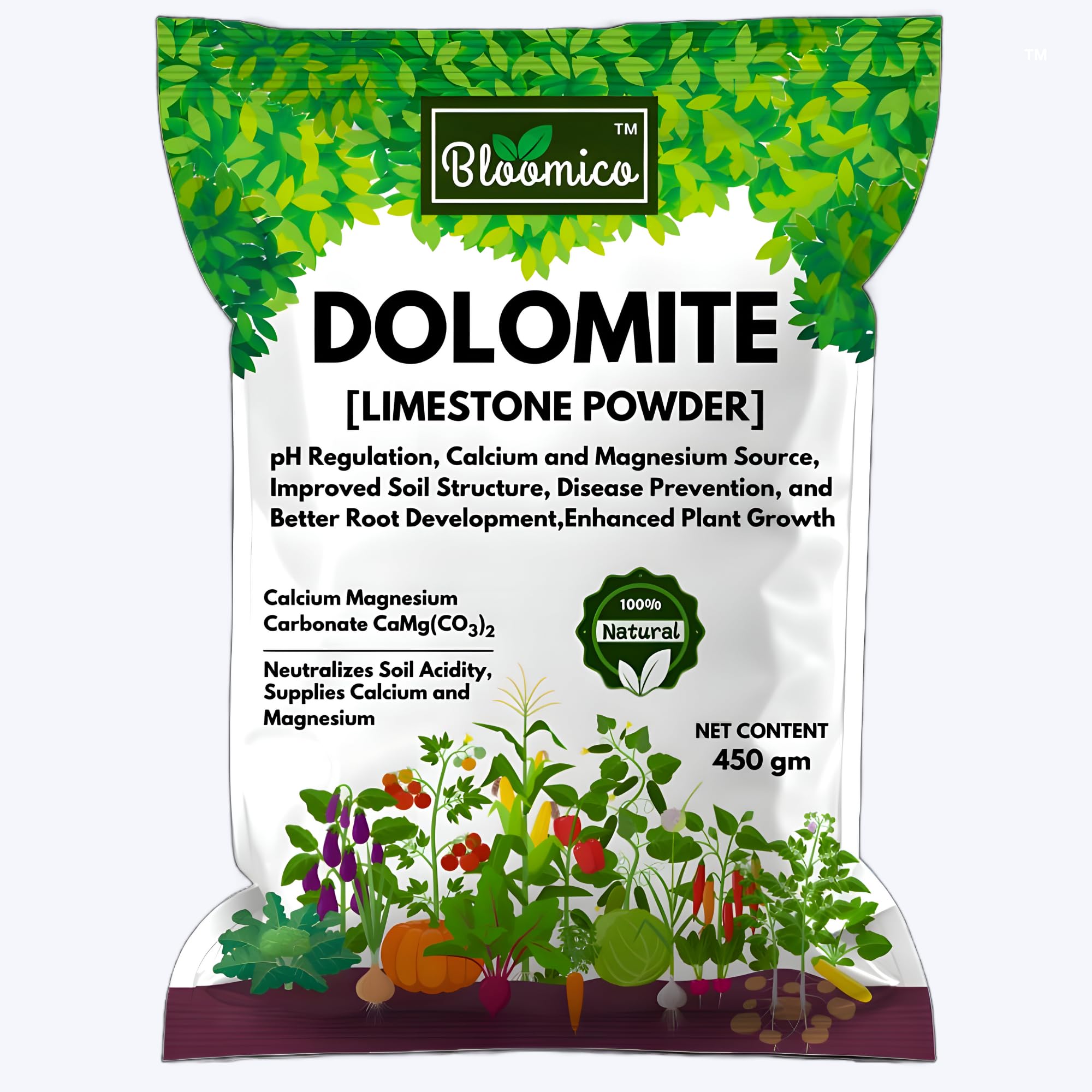 Dolomite Powder for Plants - (Limestone Powder) 450gm | Natural Calcium & Magnesium Carbonate for Soil Health & pH Balancing | Ideal for Home Garden and Indoor & Outdoor Plants - (450gm)-image-22