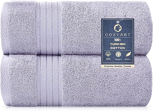 Miniatura 28 de COZYART - Juego de 6 toallas de baño de algodón turco, color verde salvia, gruesas suaves absorbentes duraderas, 19.17 oz/yd², incluye 2 toallas