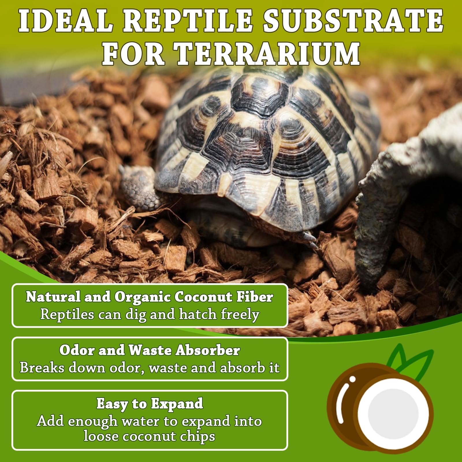Snapklik.com : Natural Coconut Chips Substrate For Reptiles, Coconut ... - Reptile Substrate Coconut Husk Mix