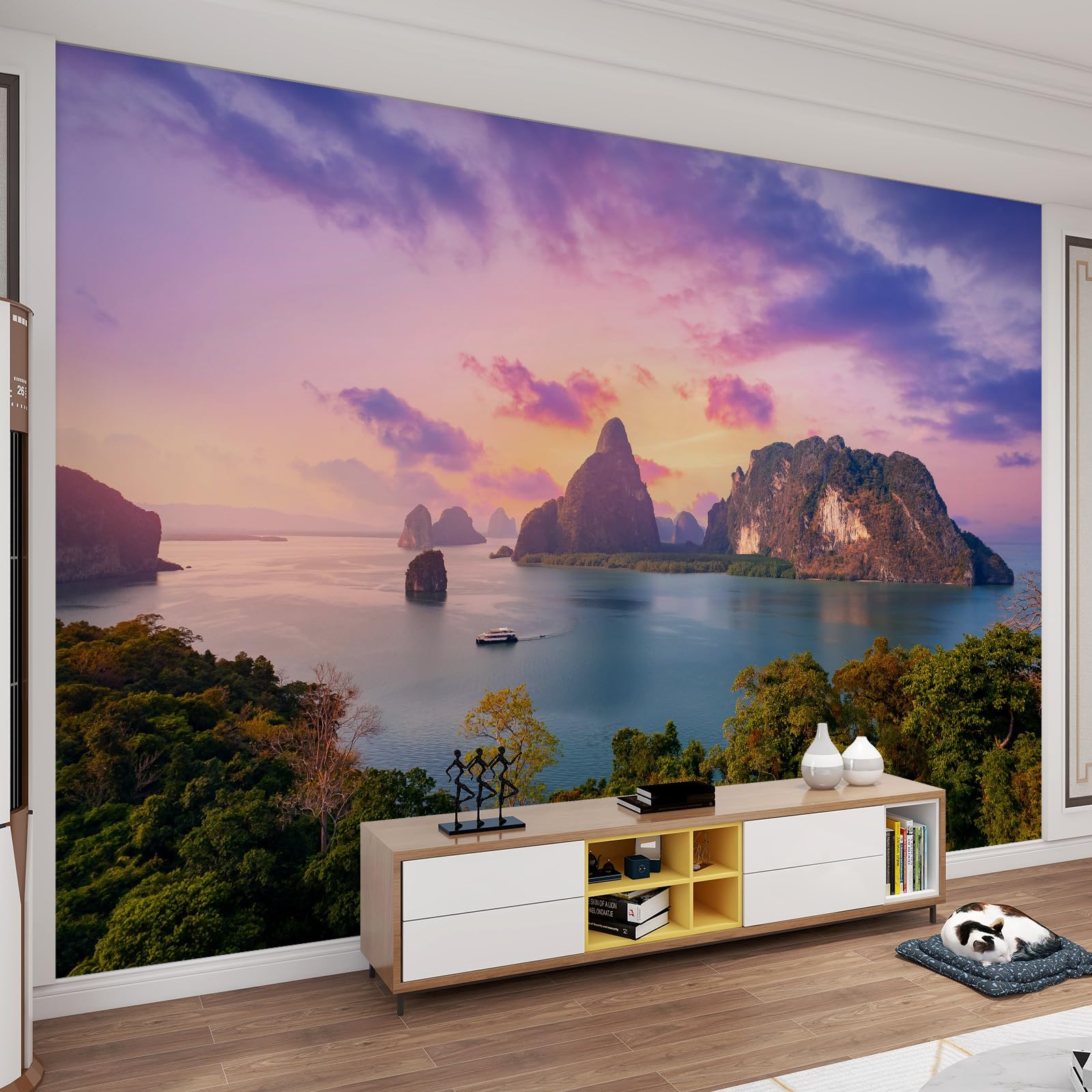 Papier peint mural Gulf Strait grand format étanche pour chambre et salle de bain