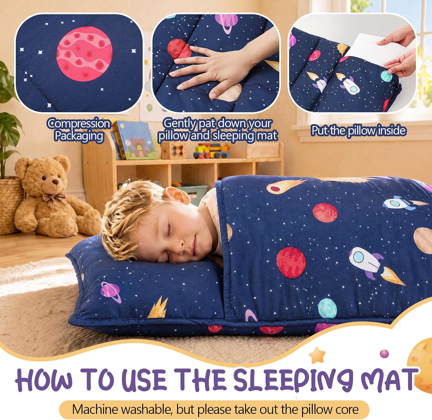 Wesiti Pcs Kids Backpack Nap Mat