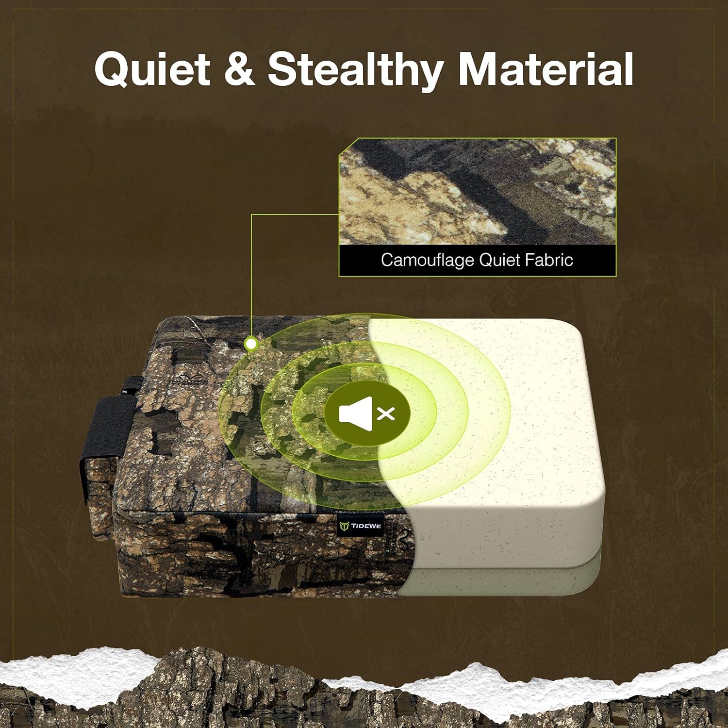 TIDEWE Hunting Seat Cushion Heated with Battery Pack, Water Resistant Hunting Seat for Tree Stand & Ladder Stand, Warm Seat Pads for Hunting, Ice Fishing, Hiking, Camping (Realtree Timber Camo) : Sports & Outdoors
