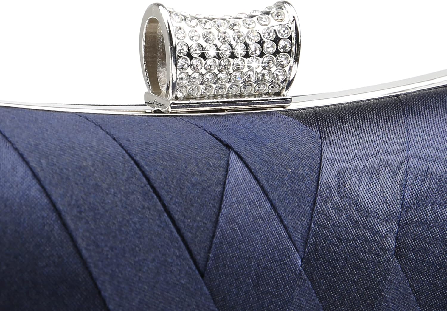 Fashion Womens Jane Satin Diamante Clutch Rhinestone Evening Bridal Prom Party Handbag Crossbody Purse Chain Bag - Image 10