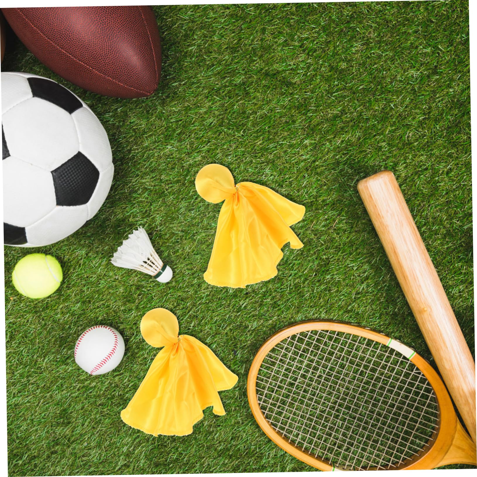 Drapeaux de Pénalité de Football avec Bean Bag Arbitre Drapeaux Jaunes et Bean Bag Bleu Accessoires pour Matchs de Football Américain