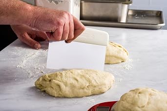 Dexter-Russell S196PCP Sani-Safe 19783 Dough Cutter/Scraper, 6 x 3 Stainless Steel Blade with Textured White Polypropylene Handle, NSF, Baking Tool and Bench Scraper, USA Made