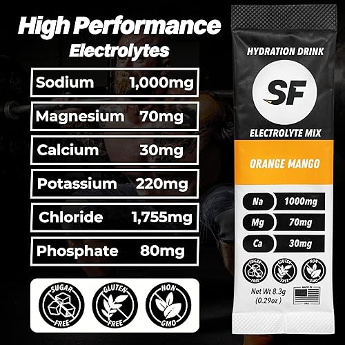 Miniatura 2 de Sota Fuel Performance Hydration  Mezcla de bebida en polvo con electrolitos  30 unidades  Mango naranja  Cero azúcar