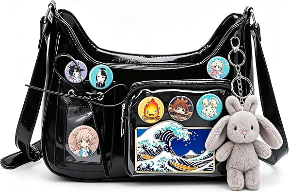 SMAROICE Ita Shoulder Bag cute crossbody ita bag purse PU Leather for anime fans