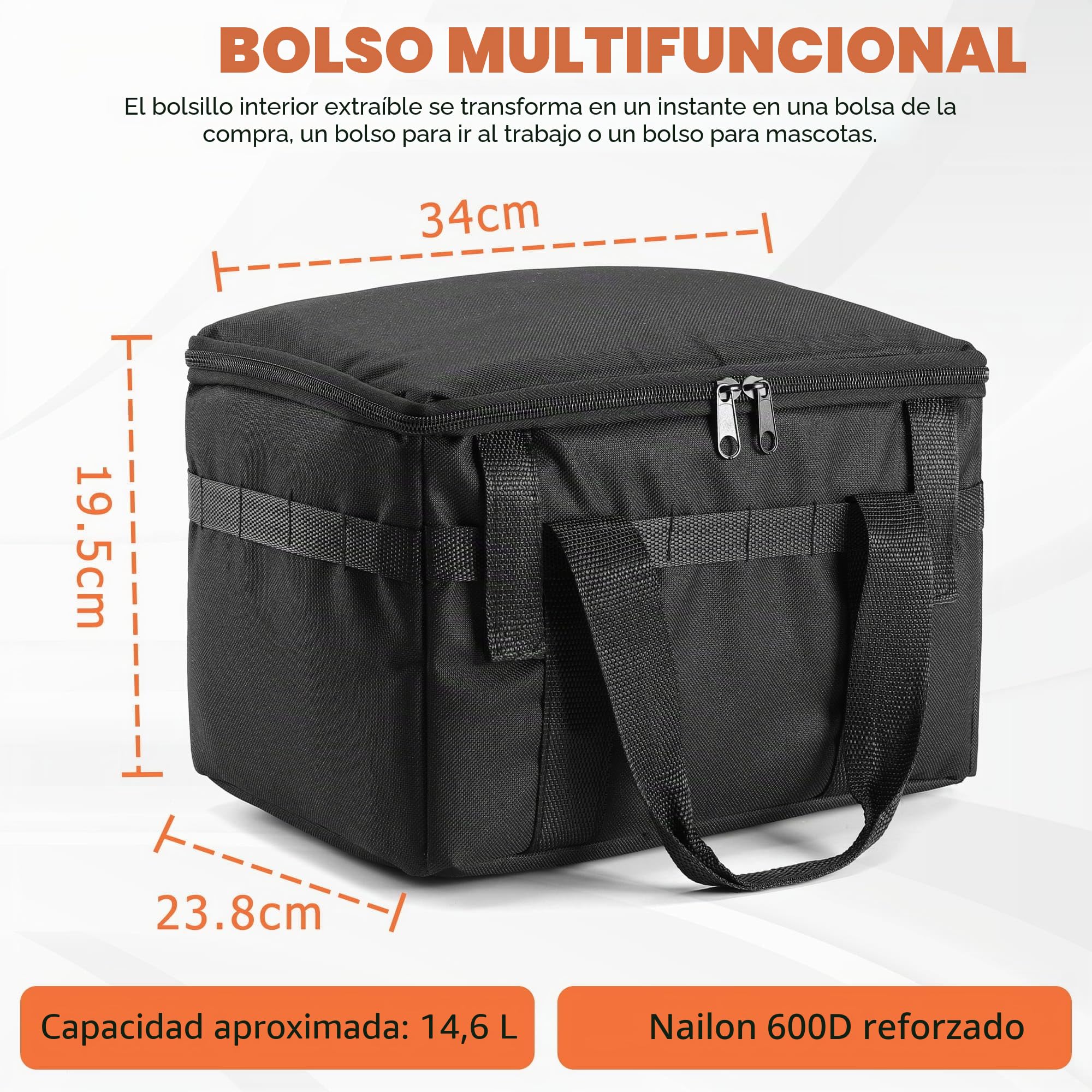 CDYWD Cesta para bicicleta delantera con bolsillo interior extraíble, gran cesta de manillar para bicicleta, para hombres y mujeres, cesta para bicicleta eléctrica, scooter, bicicleta de montaña