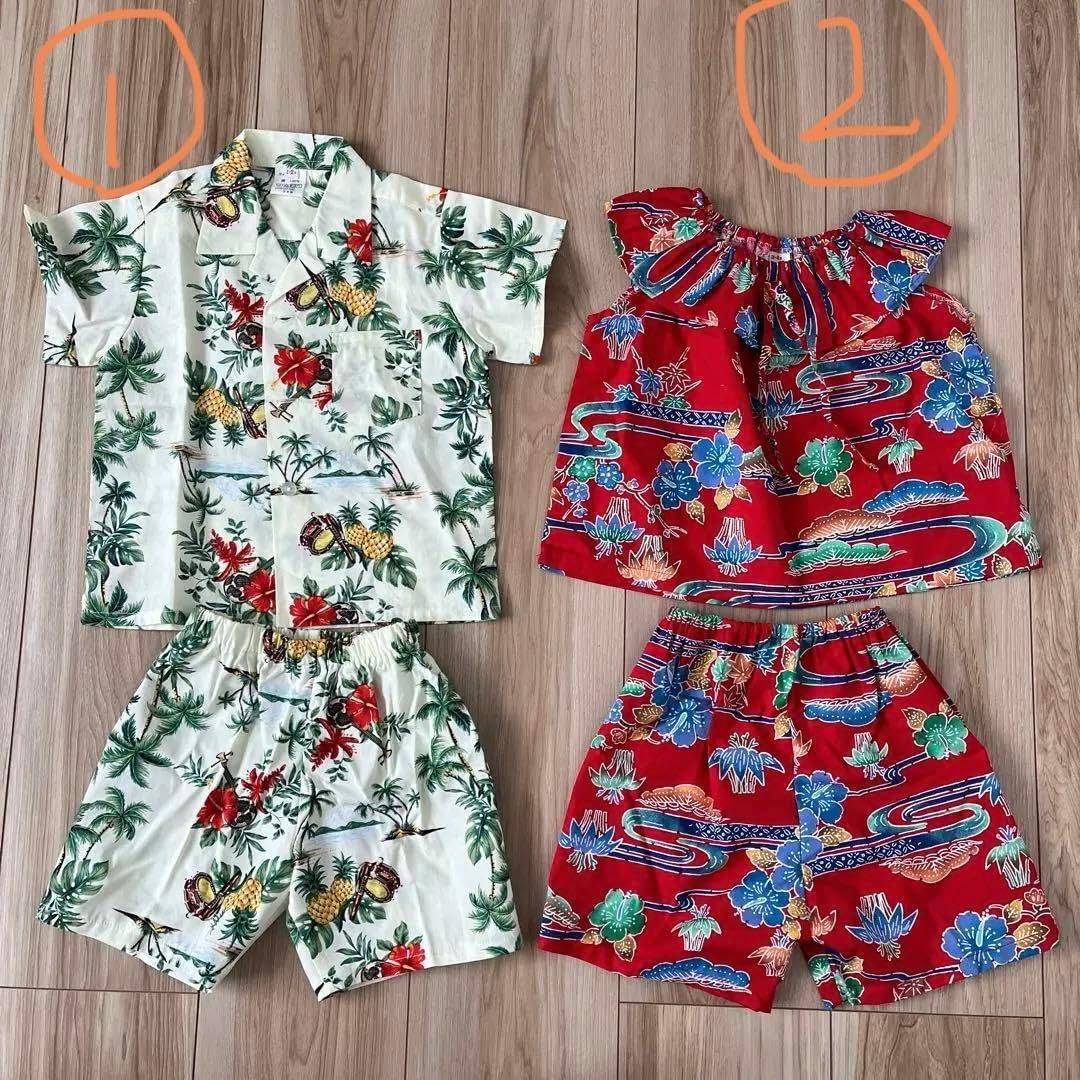 ベビー袴　70-80cm　ハンドメイド　お食い初め　百日祝い 洗えるベビー袴｜男の子／花柄×ブルー 百日祝い お食い初め 100