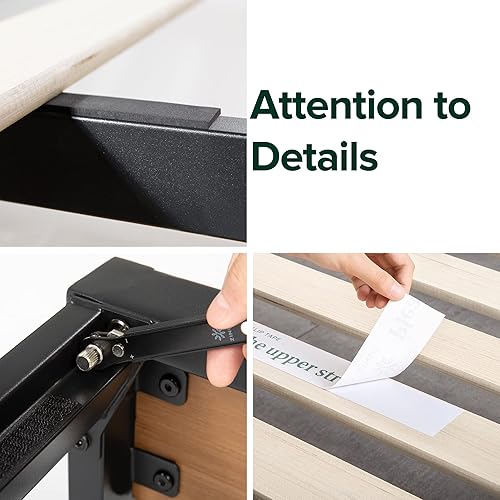 Miniatura 6 de Zinus Suzanne - Cama de plataforma de 6 pulgadas sin cabecero, Madera Acero Contrachapado, Marrón