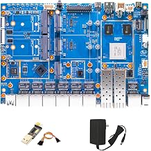 youyeetoo BPI-R4 Pro 8X/4E WiFi 7 Router Board, 8GB DDR4 MT7988A Cortex-A73 1.8GHz, 2x10G SFP+ 4x2.5GbE Ports, Support OpenWrt for Advanced Networking/NAS Power Kit,R4 Pro 8X