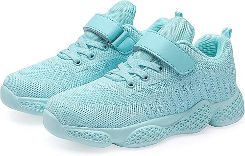 Hetios Zapatos para Niñas Ligeros Atléticos para Correr Transpirables de Punto Zapatos Deportivos para Escuela (BebéNiña PequeñaNiña Grande)