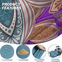 Vista 205 de Beach Blanket Oversized Extra Large 78" X 81",Waterproof Sandproof Beach Blanket 1-7 Adults Lightweight Durable for Travel Camping Hiking Picnic