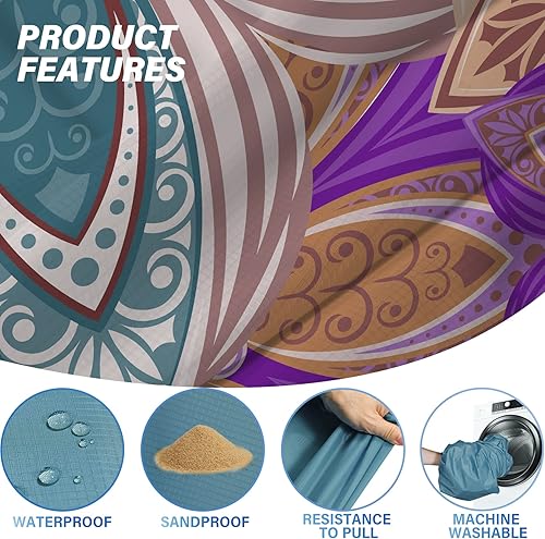 Miniatura 205 de Beach Blanket Oversized Extra Large 78" X 81",Waterproof Sandproof Beach Blanket 1-7 Adults Lightweight Durable for Travel Camping Hiking Picnic