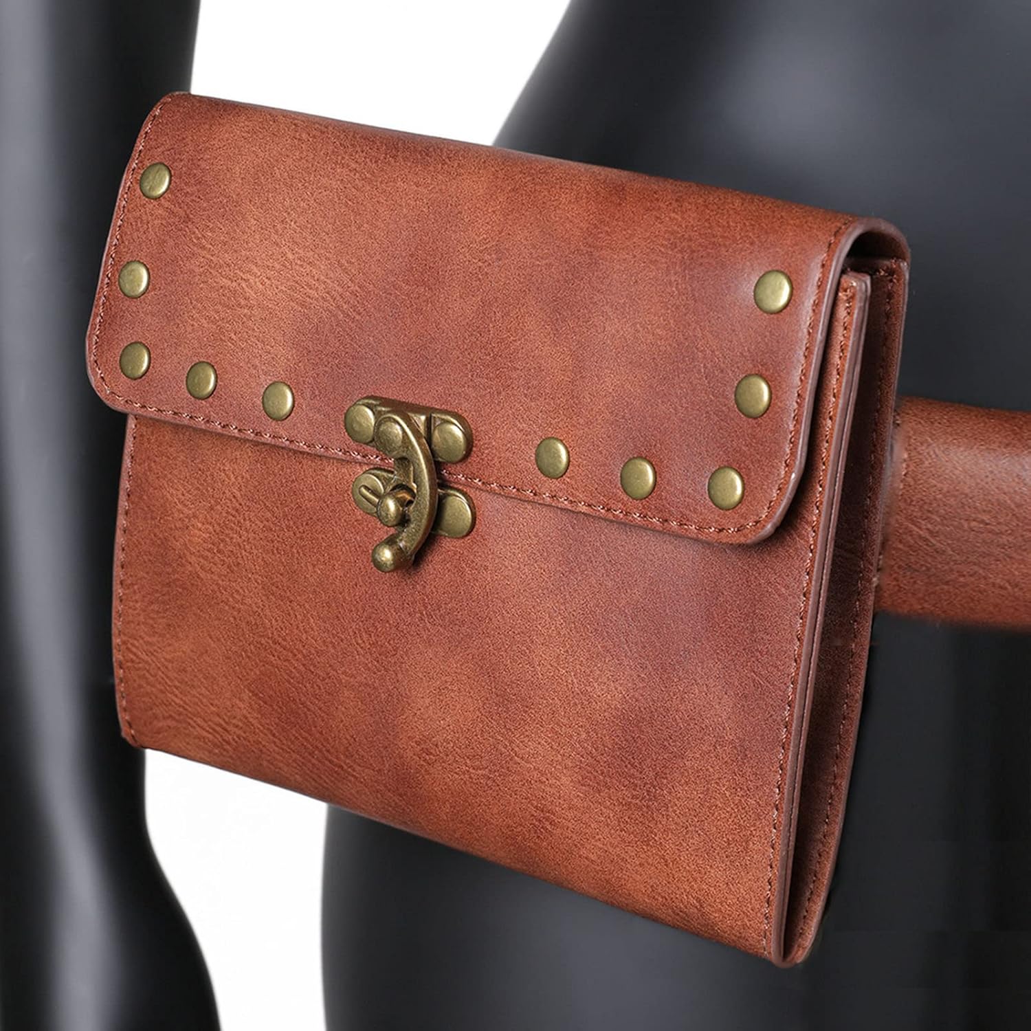 SUMGOGO Retro Belt Pouch Waist Bag Womens Fanny Pack Cellphone Holder Steampunk Medieval Renaissance Purse Costume Accessory - Image 5