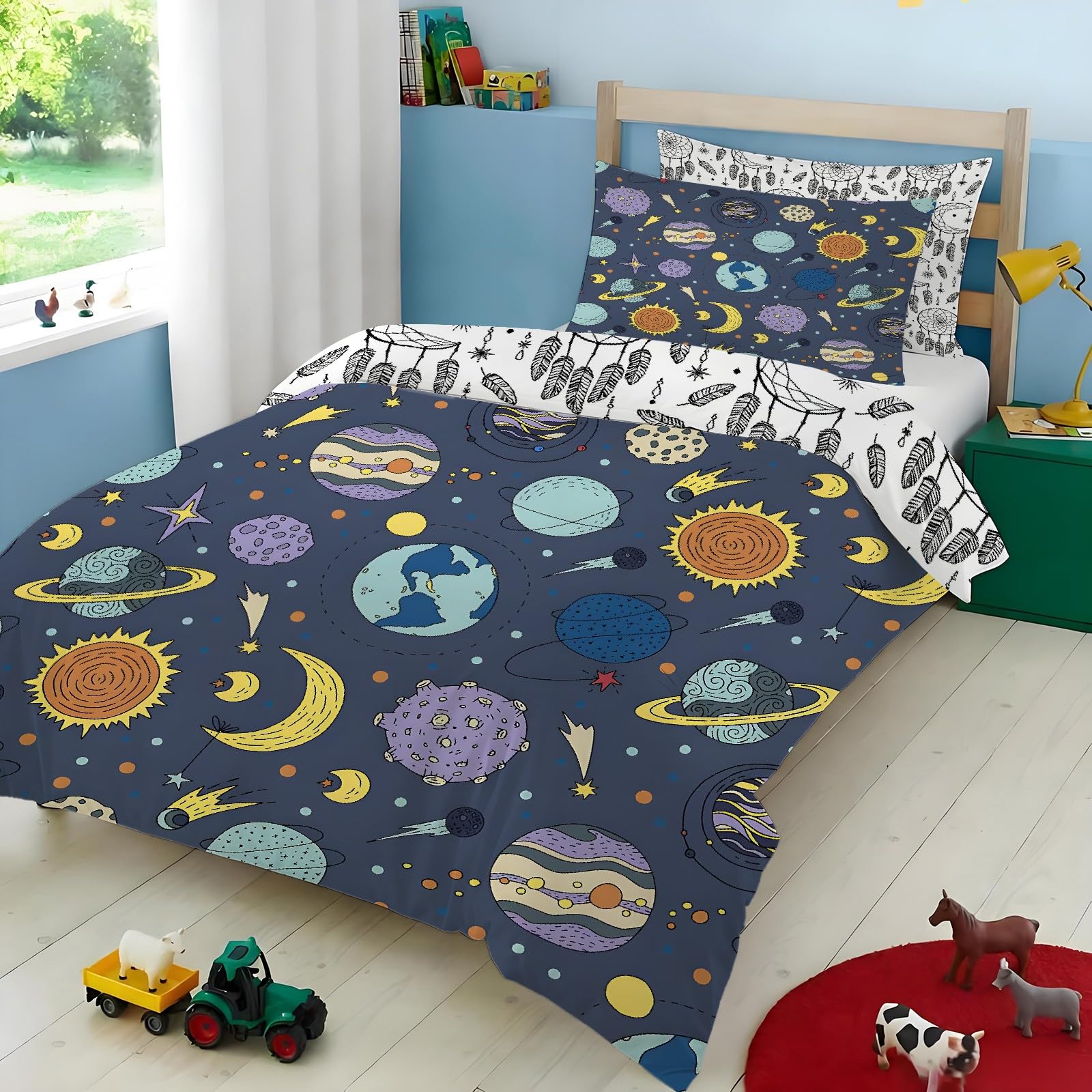 Housse de couette 200x200 cm anti-transpiration avec fermeture éclair invisible et taies