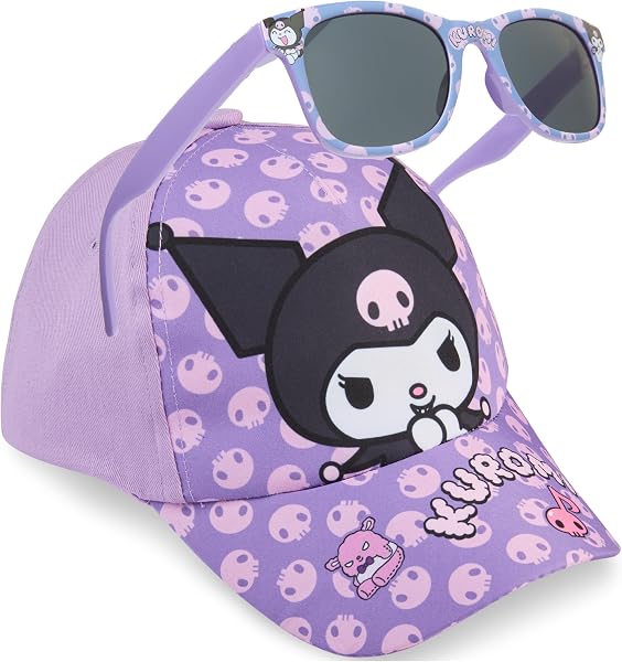 Disney Stitch | Hello Kitty | Care Bears Set Gafas de Sol y Gorra Niña, Protección UV400, Gorra Ajustable, Accesorios de Viaje, Regalo para Niña - 1