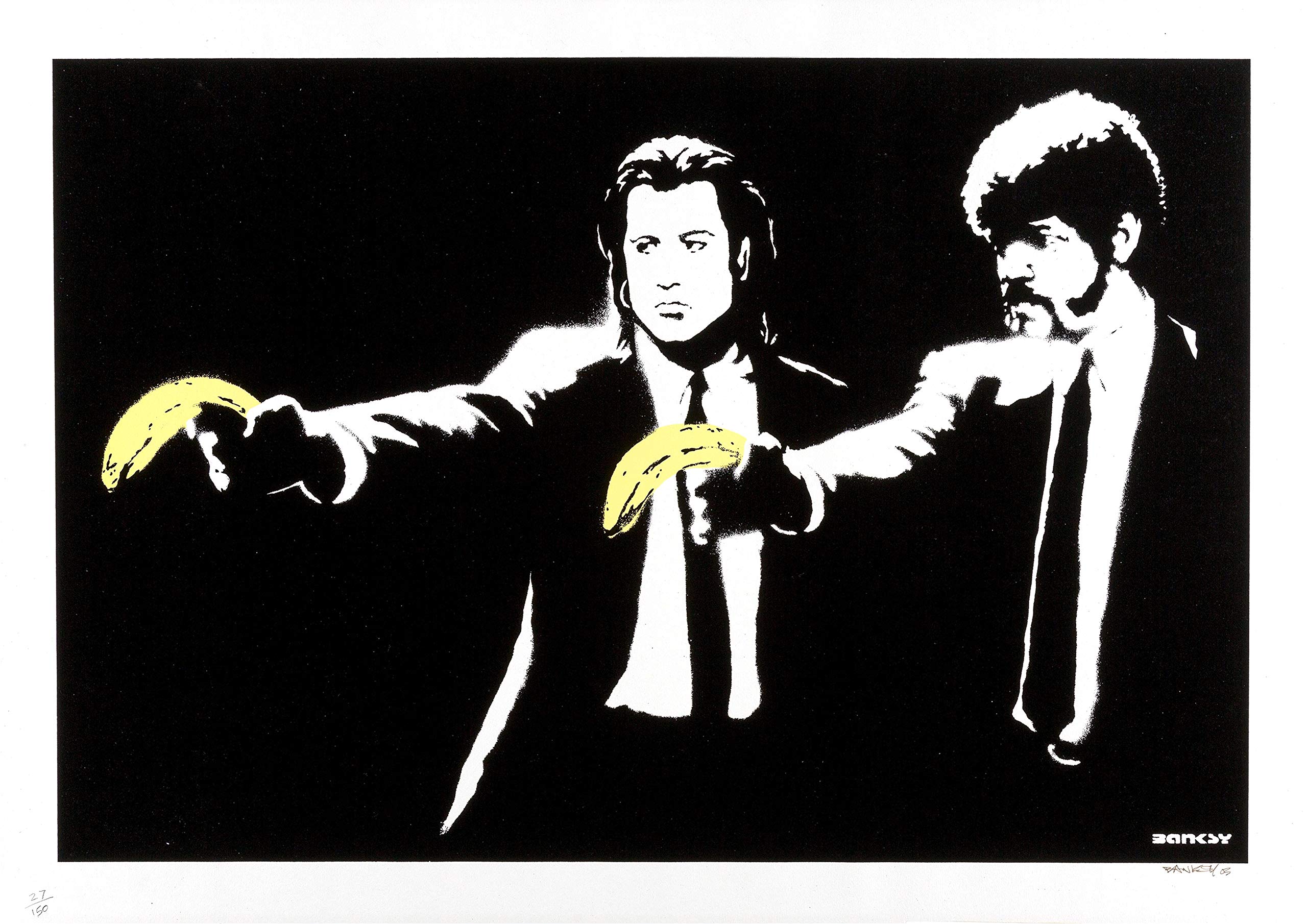 Banksy Pulp Fiction reproduction Wall Art Poster print (A4)