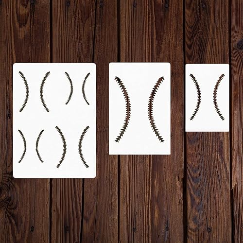 Baseball Threads Stencil for Painting – Baseball Stitch Stencil for