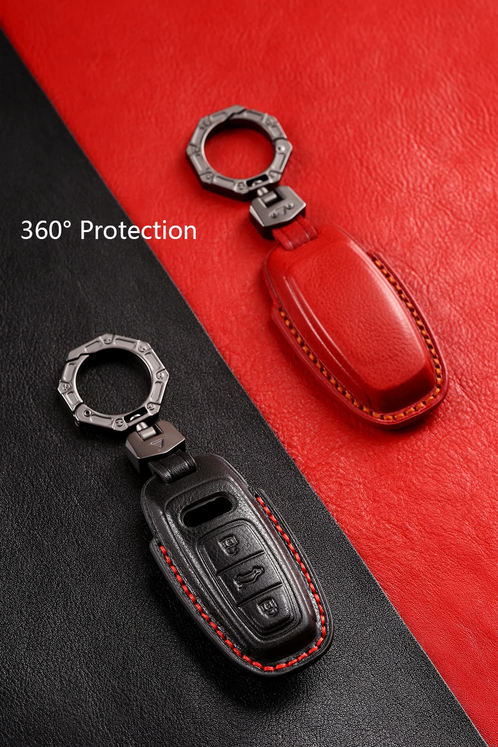 KUNIO Custodia per chiave adatta per Audi A4 Avant B9 Q5 S LINE S4 RS4 A5 F5 RS5 A6 A7 A8 D5 Q2 Q5 Q7 SQ5 SQ7 TT R8 custodia TPU chiave auto