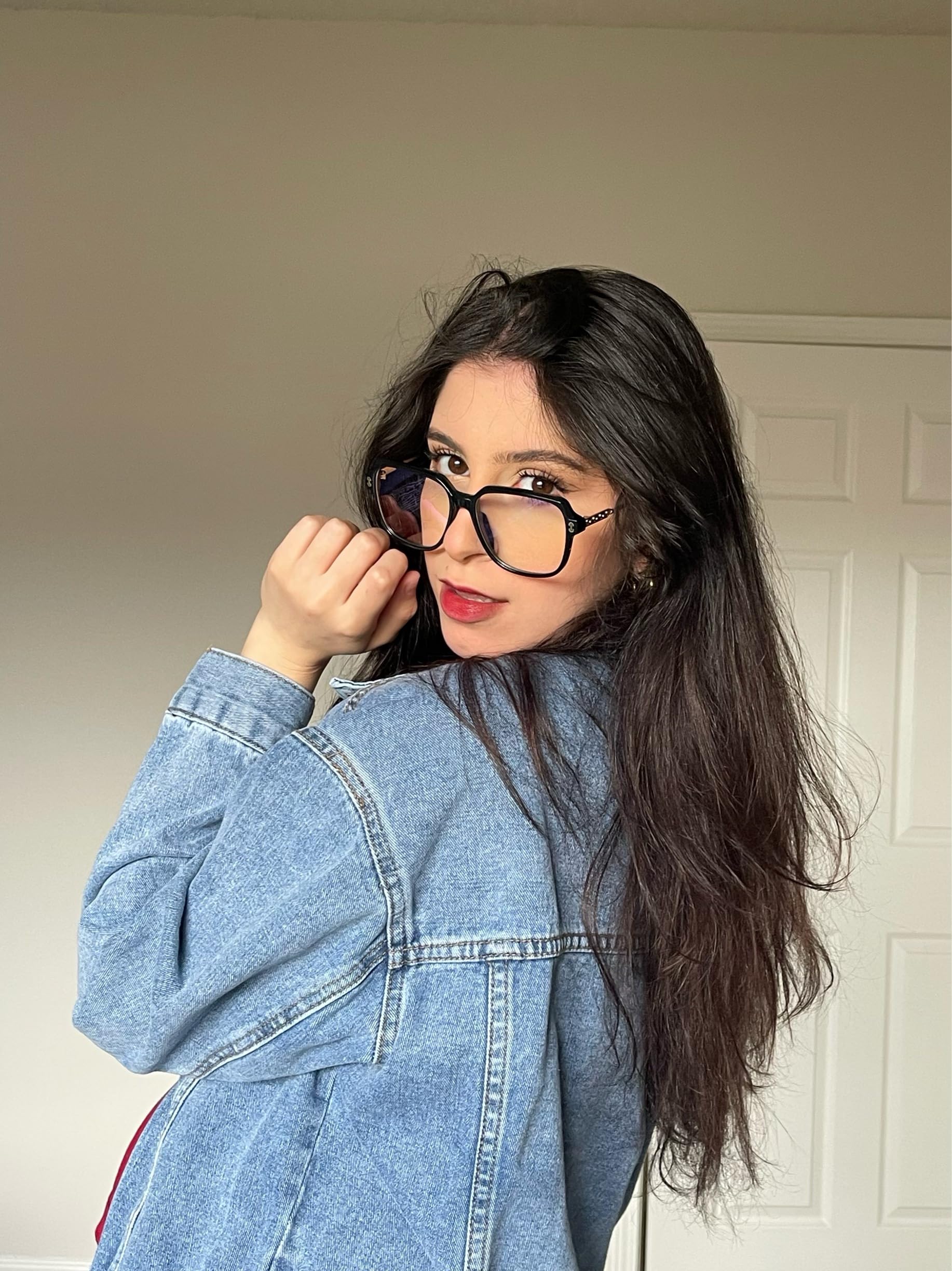 VISOONE - Gafas de bloqueo de luz azul de gran tamaño con marco cuadrado TR90 y patillas de metal para mujeres y hombres REMY