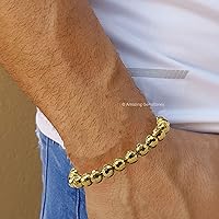 Vista 12 de Amazing Gemstone Yaxaite Bracelet for Women Men's Gifts - Protection Healing Crystal Bracelet - 8mm Gemstone Beaded Adjustable Bracelet Pulseras