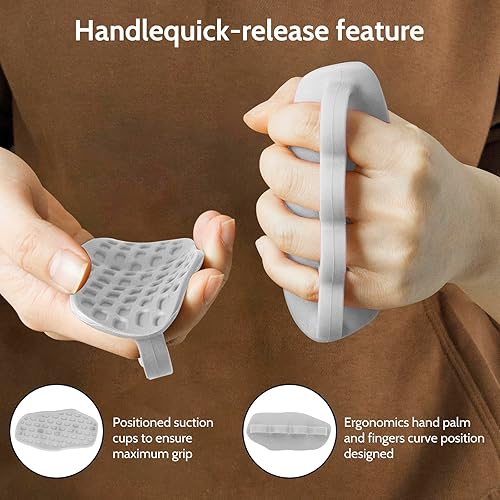 Miniatura 2 de Agarres de entrenamiento antideslizantes nuevos agarres de goma para gimnasio para levantamiento de pesas, mancuernas, peso muerto, almohadillas de