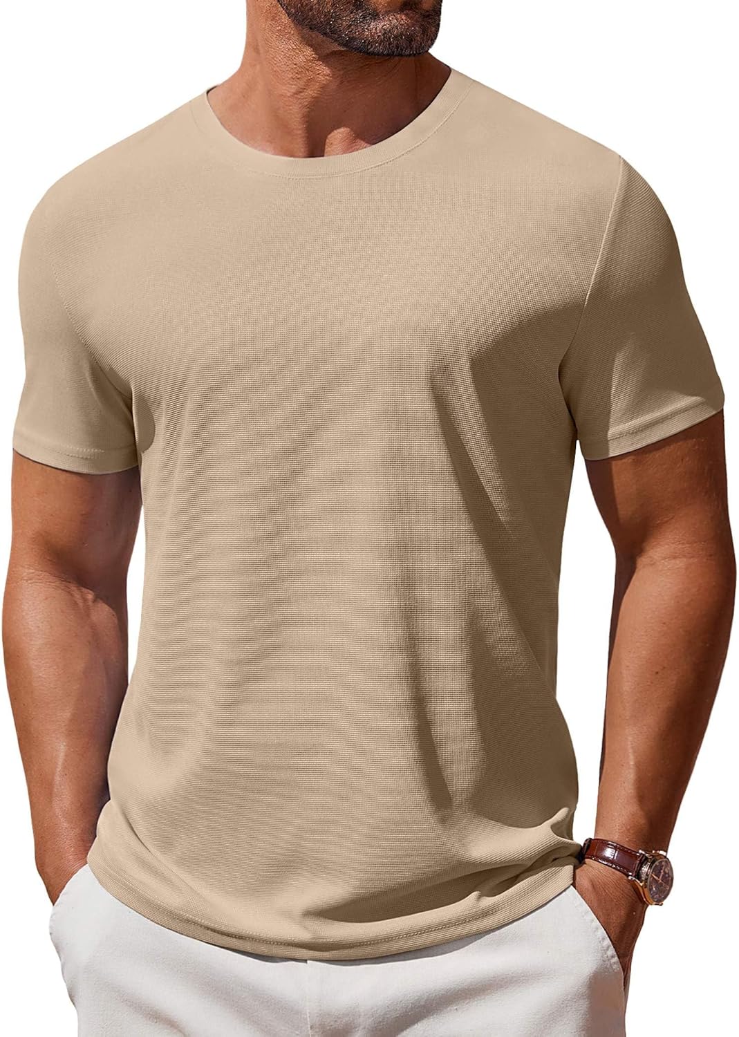 COOFANDY Men's T Shirt Short Sleeve Crew Neck T-Shirt Casual Summer Classic Basic Tee Shirts