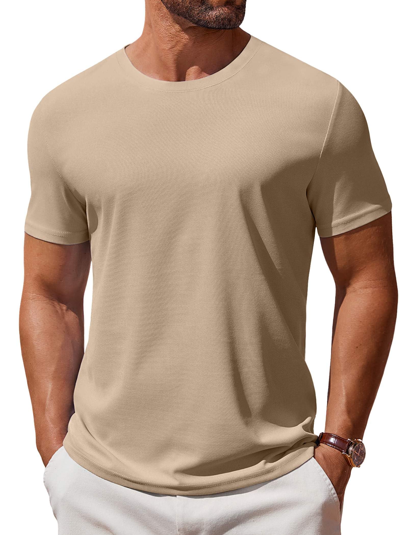 COOFANDY Men's T Shirt Short Sleeve Crew Neck T-Shirt Casual Summer Classic Basic Tee Shirts