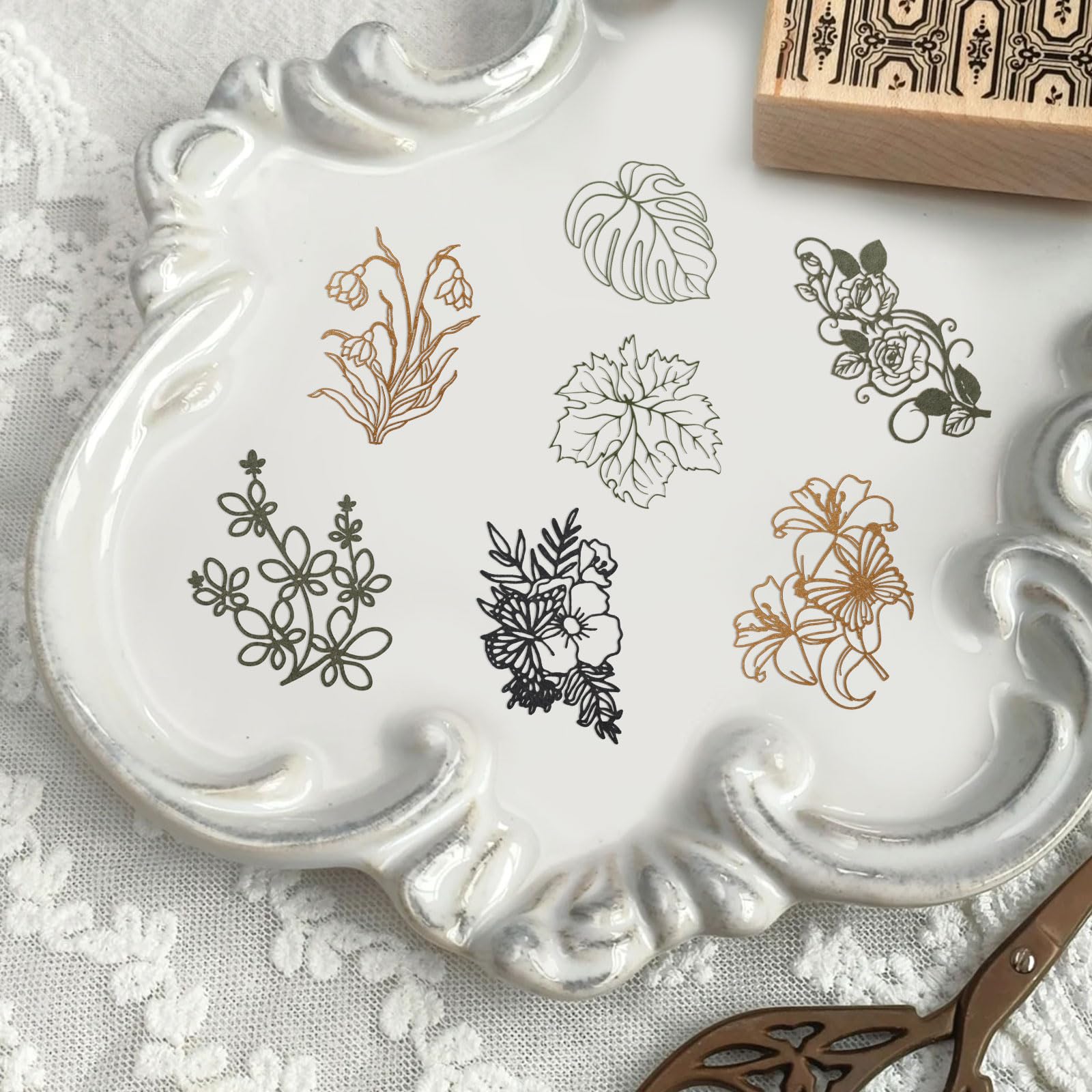 Image secondaire de Lot de 60 Feuilles de Papier Découpé pour Loisirs Créatifs - Thèmes Variés