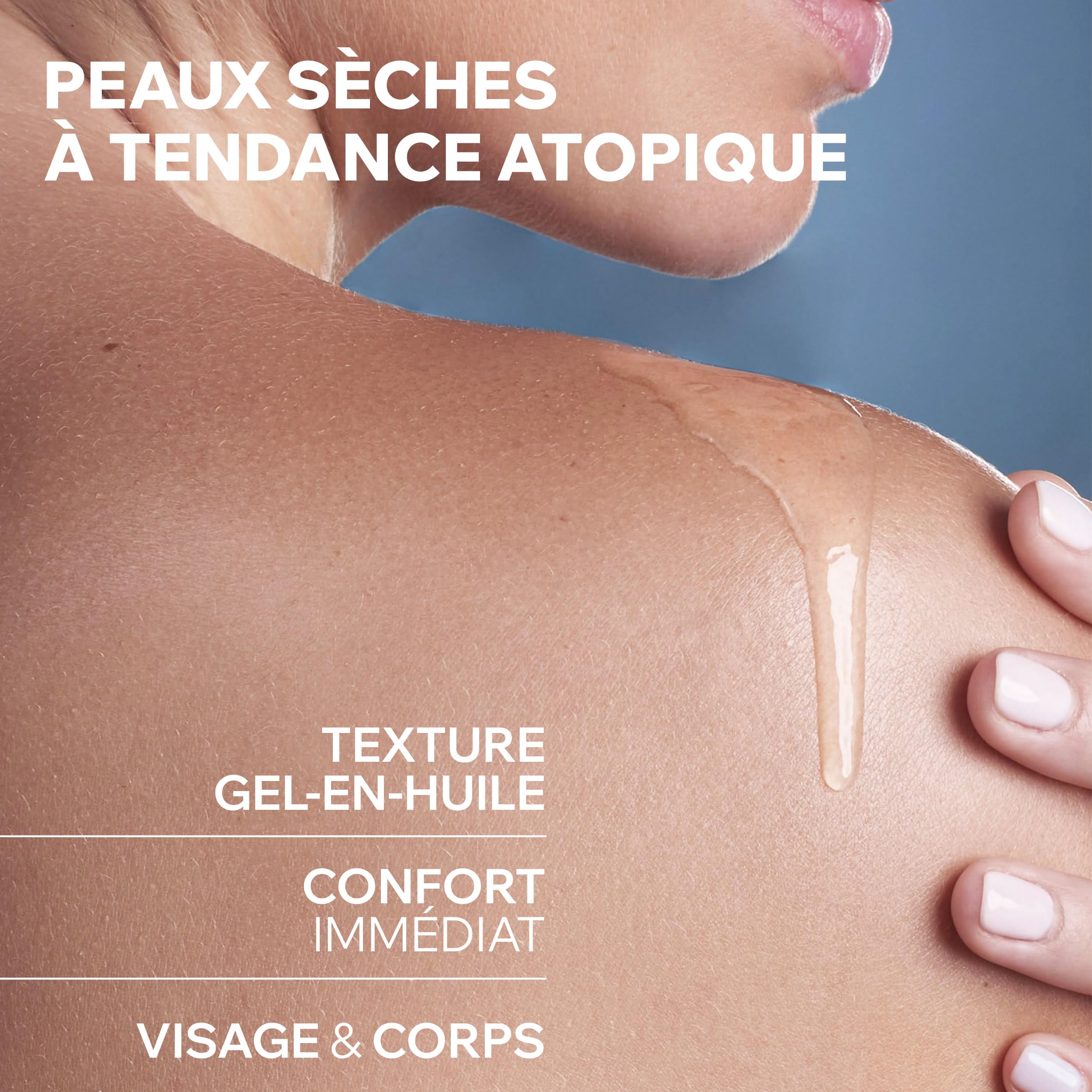 Uriage Xemose Huile Lavante peau sèche à tendance atopique I Nettoie et apaise les démangeaisons. Gel-en-Huile moussant, nourrissant I Visage & Corps I Non parfumée, Sans savon I pH physiologique
