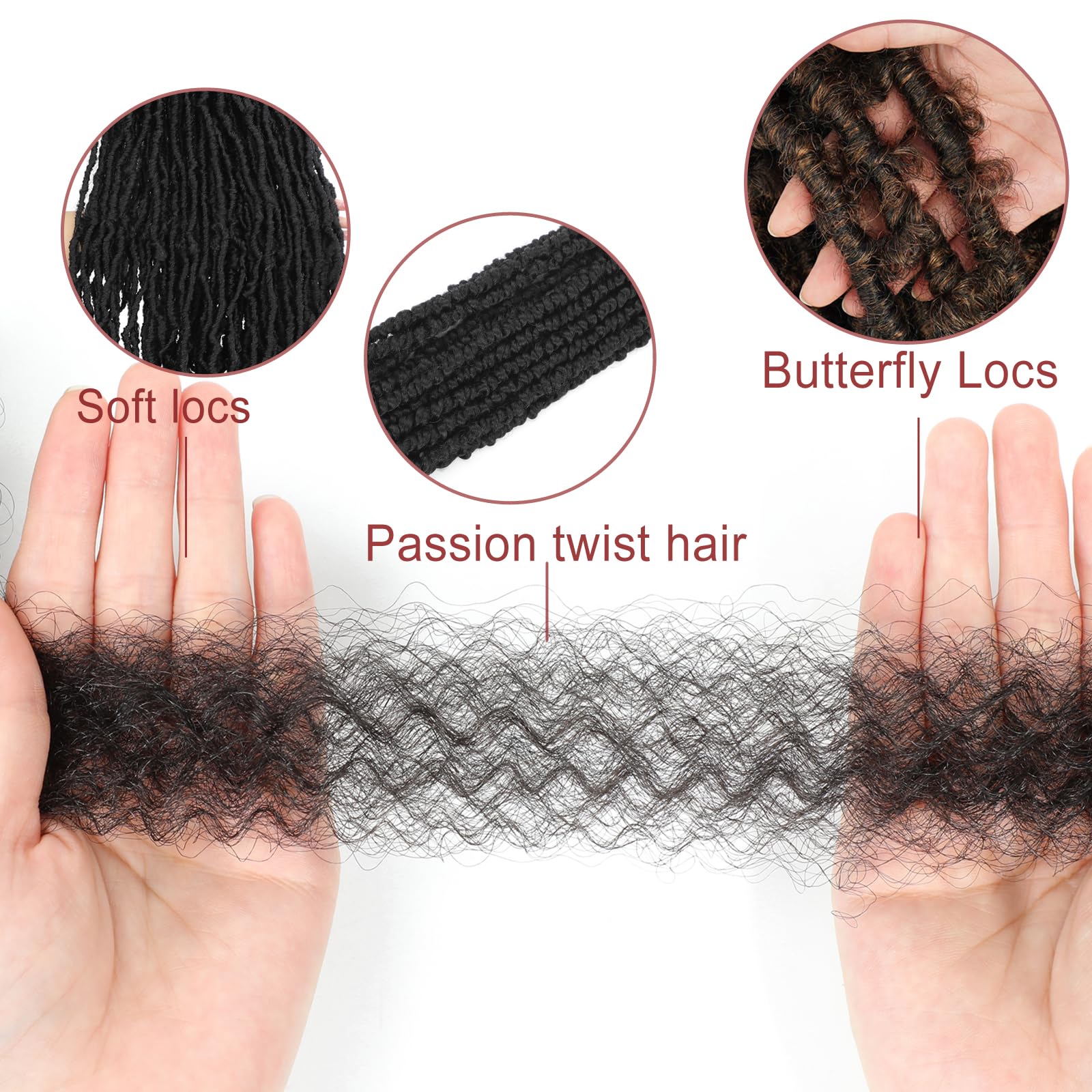 3 Packs Marley Twist 14 Inch Pre-Separated Springy Afro Twist Extension - Afro Kinky for Braiding (#1B, 14 Inch (Pack of 8)) - Image 3