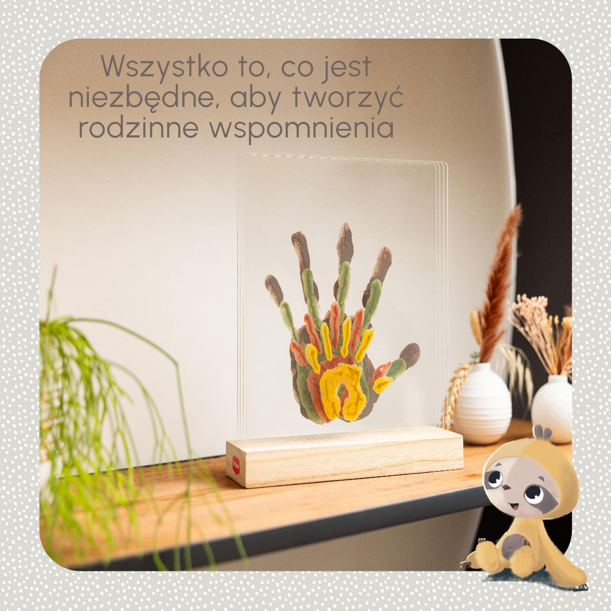 Tiny Love Family Prints, rodzinny zestaw odcisków palców, spersonalizowany prezent dla niemowląt, testowany dermatologicznie, nowy prezent dla niemowląt, baby shower, zestaw wszystko w jednym, 0+