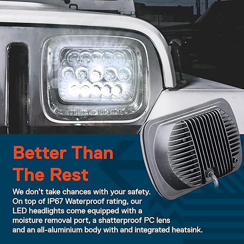 Miniatura 3 de Bombilla led universal de 7" x 6", 45 vatios, para enchufar y utilizar, eficiencia energética, resistente, faro delantero cuadrado o rectangular