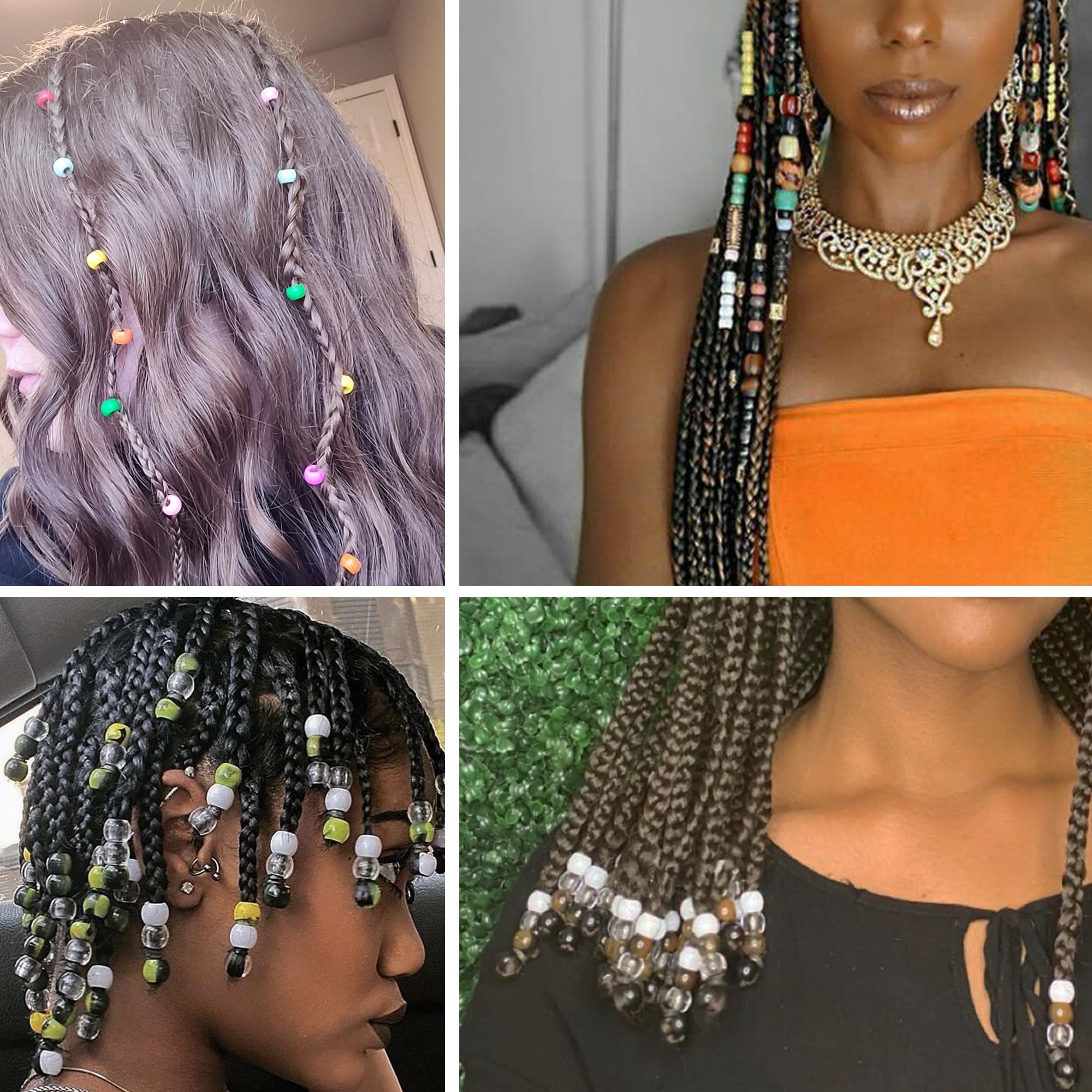 1000 Bunte Pony-Perlen – 9 Mm, Mit 4 Mm Loch, Für Armbänder, Haare & Schmuck