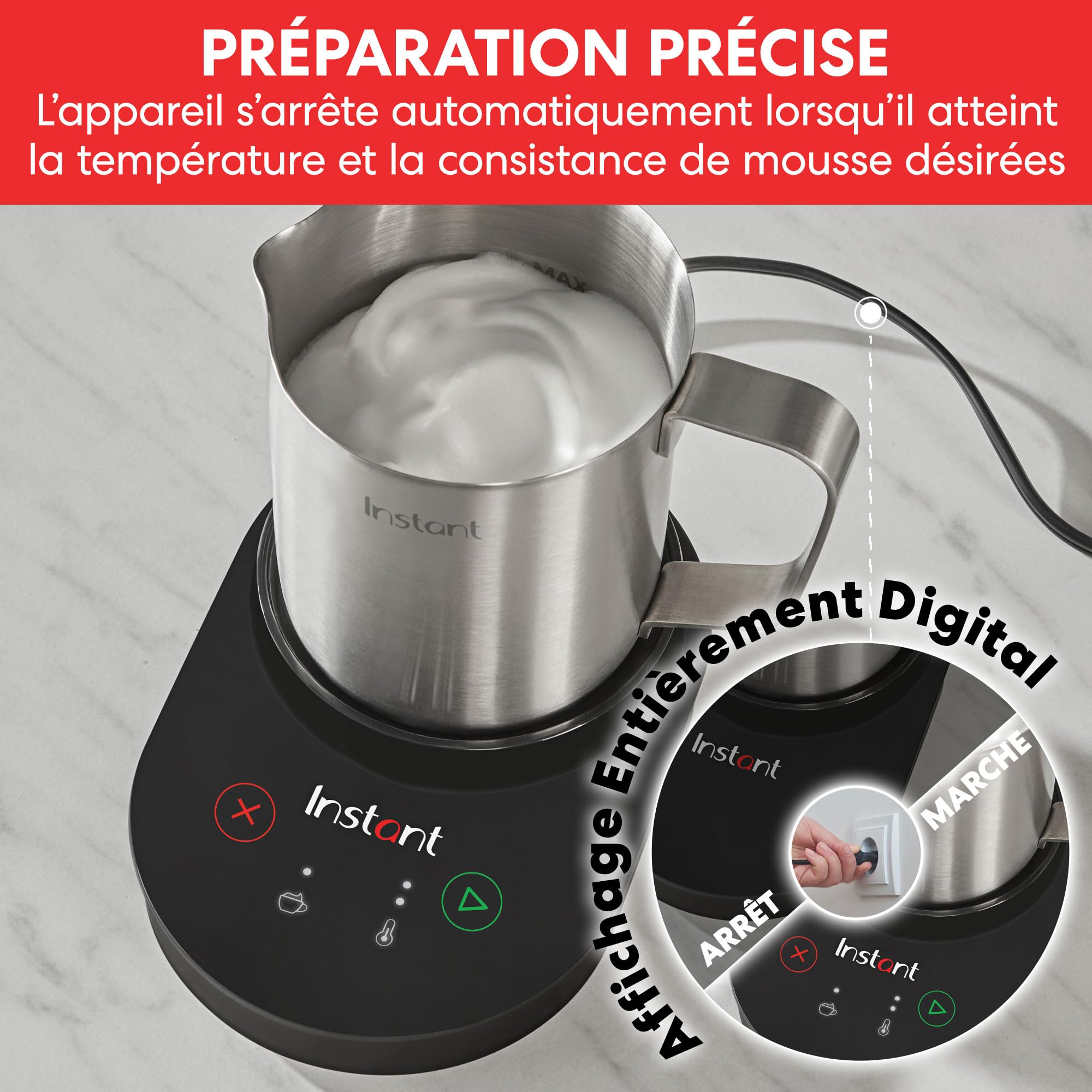 Image secondaire de Mousseur de Lait Instant Pot avec Réglage Variable - Noir
