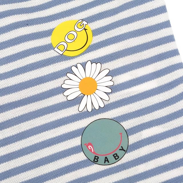 Foto 5 de 8 de PAIDEFUL Camisas a Rayas para Perros Pequeños Medianos Gatos Chaleco de Algodón Suave Camiseta sin Mangas…