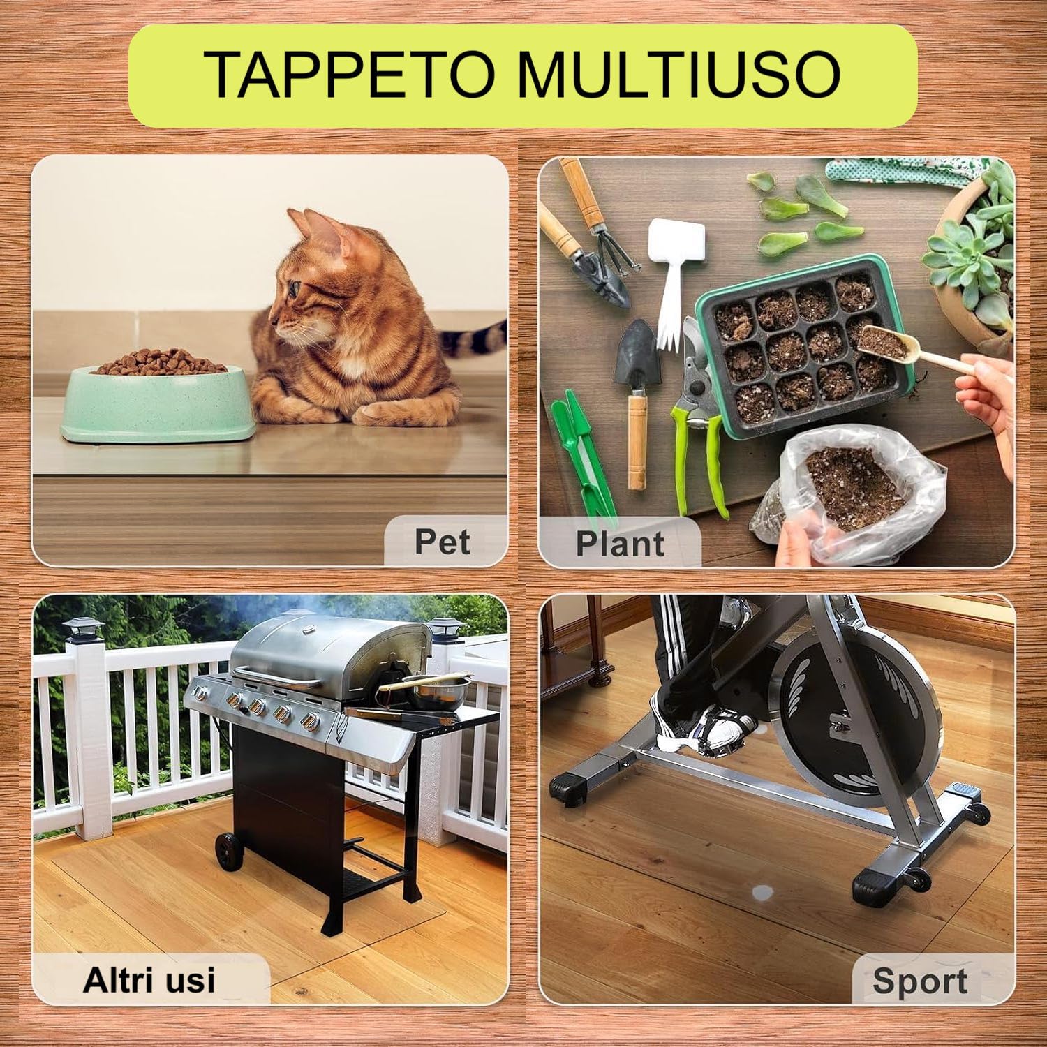 Tappeto Salvaparquet Protezione Pavimento, Tappeto Sedia Ufficio Antigraffio, Tappetino Protettivo SemiTrasparente Satinato Resistente per Pavimenti Duri, BPA FREE NON RICICLATO 120x90 1 Pezzo(1)