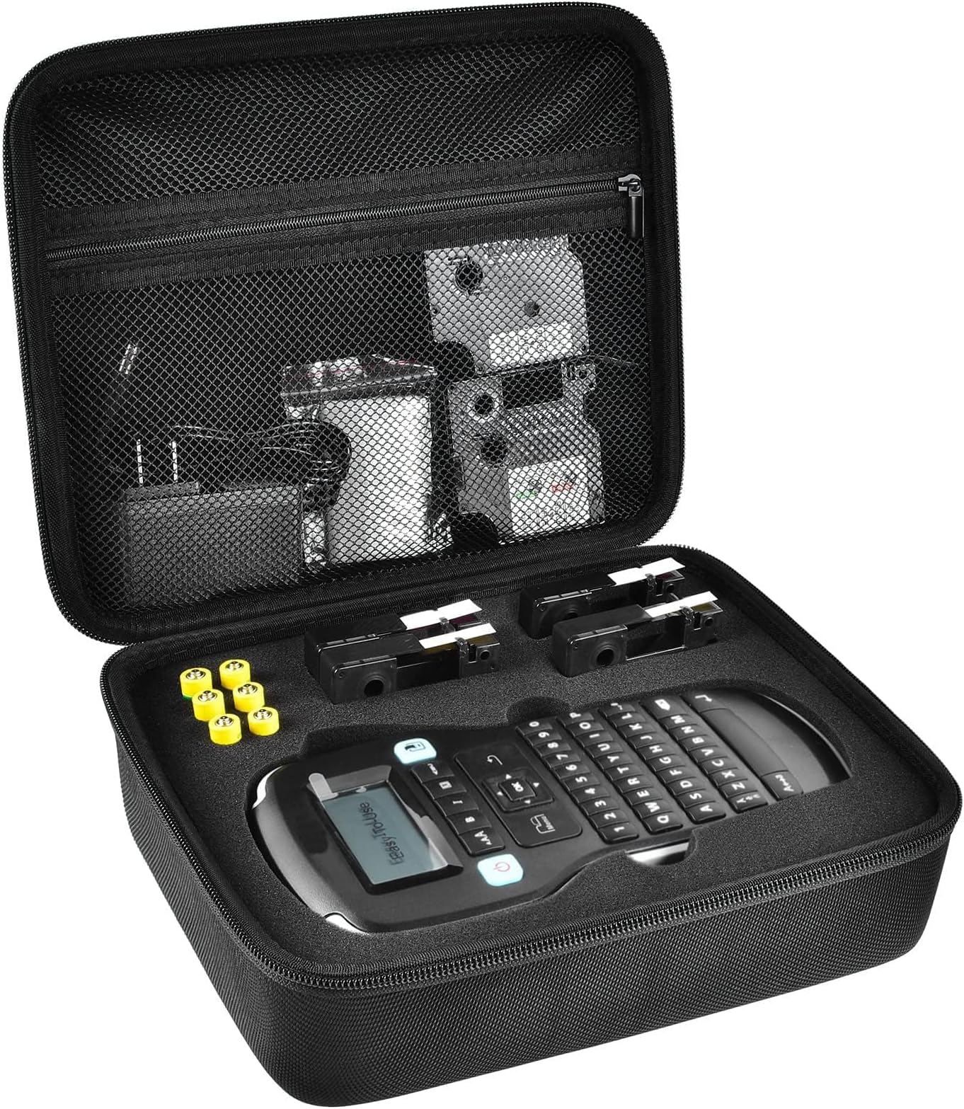 PAIYULE Case Compatible with DYMO Label Maker LabelManager 160/280 Portable Label Maker, Tag Printer Storage Organizer for AC Adapter, Tape Cartirdges and More Accessories(Box Only) Black