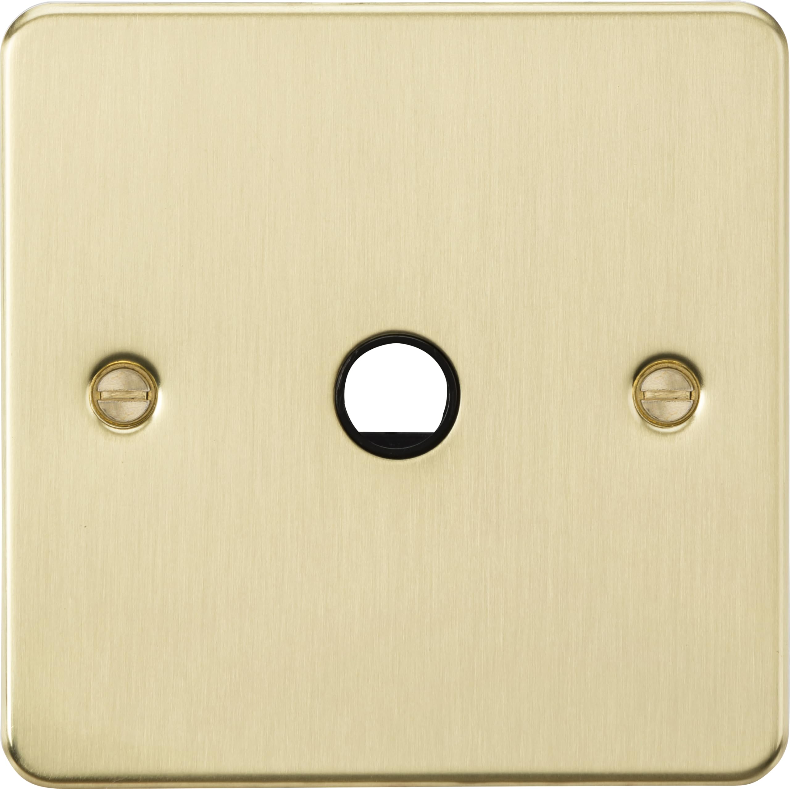Knightsbridge 20A Flex Outlet Plate - Brushed Brass
