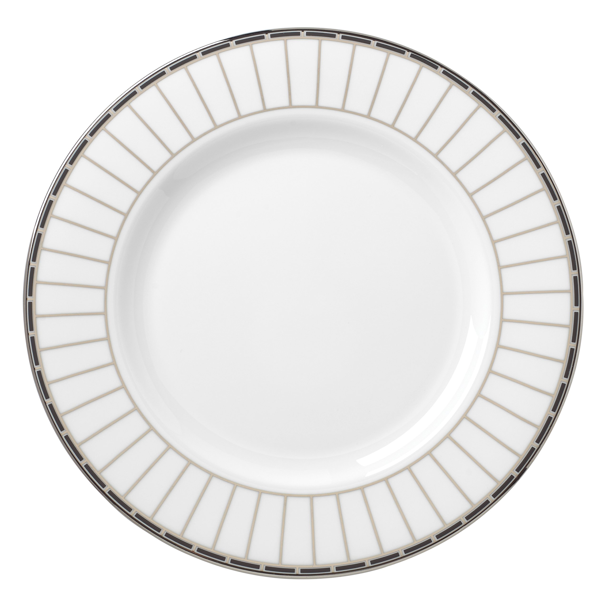 Assiette à salade Lenox blanche porcelaine fine de table collection Platinum Onyx