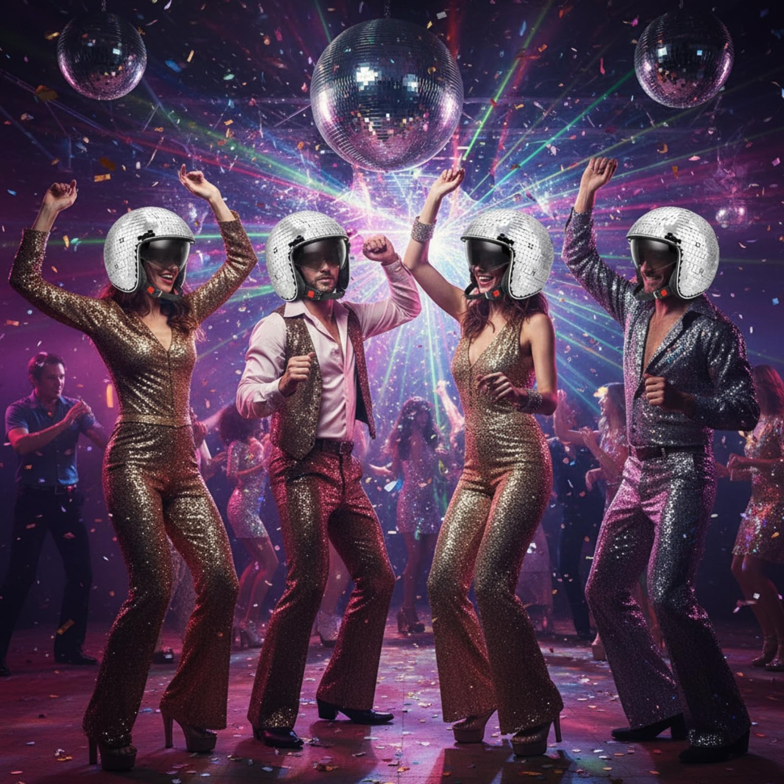 Pipihome Discokugel Hüte - Diskokugel Helm | Glitzer Spiegel Glas Discokugel Hut Helm | DiscoDekor Helme | Disco Spiegel Glitzerball Helme | Disco Spiegel Hut | Glitzer Spiegel Glas Disco Ball Hut