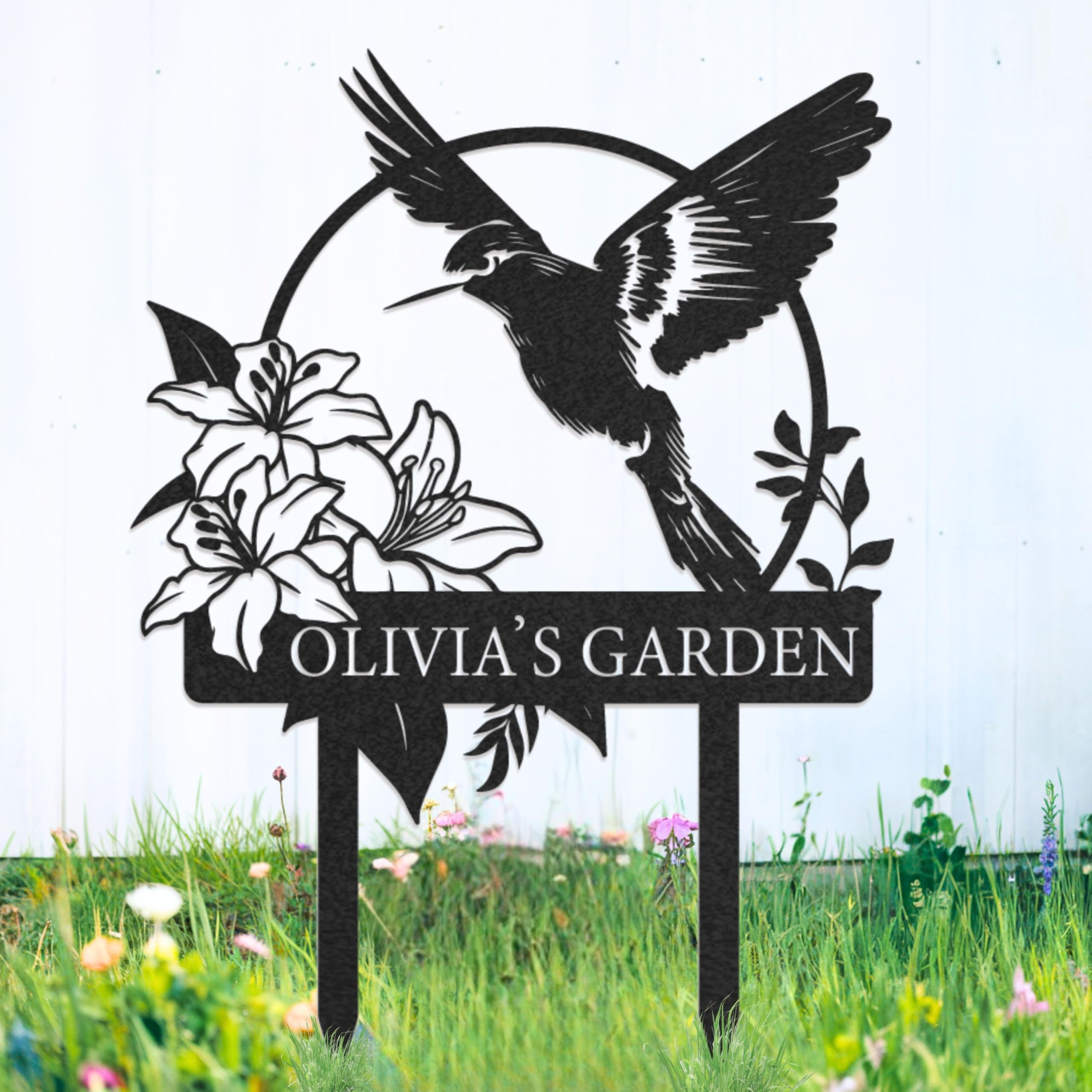 Personalized Garden Metal Sign, Custom Yard Sign with Stakes, Custom Garden Decor, Outdoor Yard Decor, Gifts for Gardeners