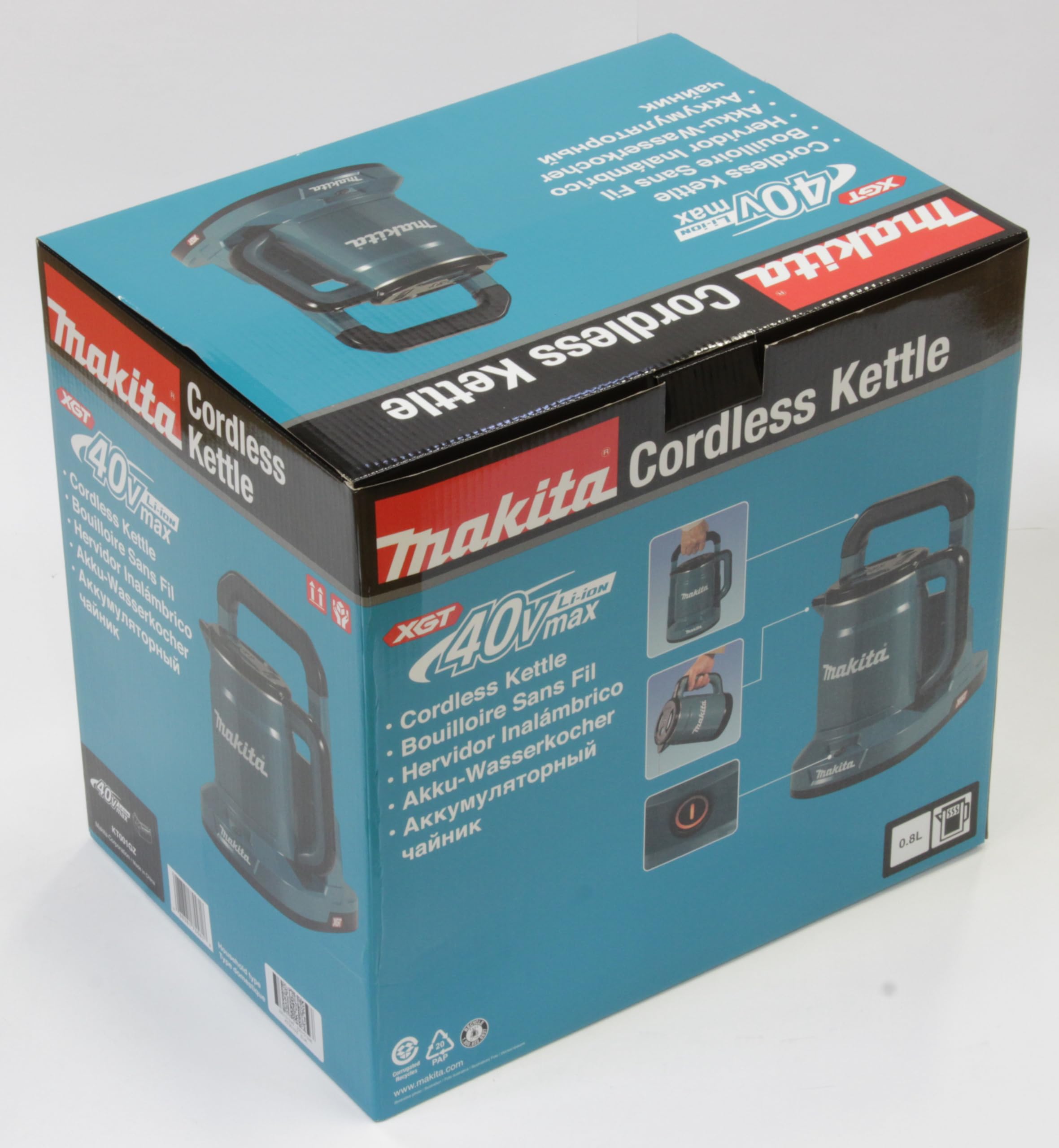 Makita KT001GZ Akku-Wasserkocher 40V max. (ohne Akku, ohne Ladegerät)