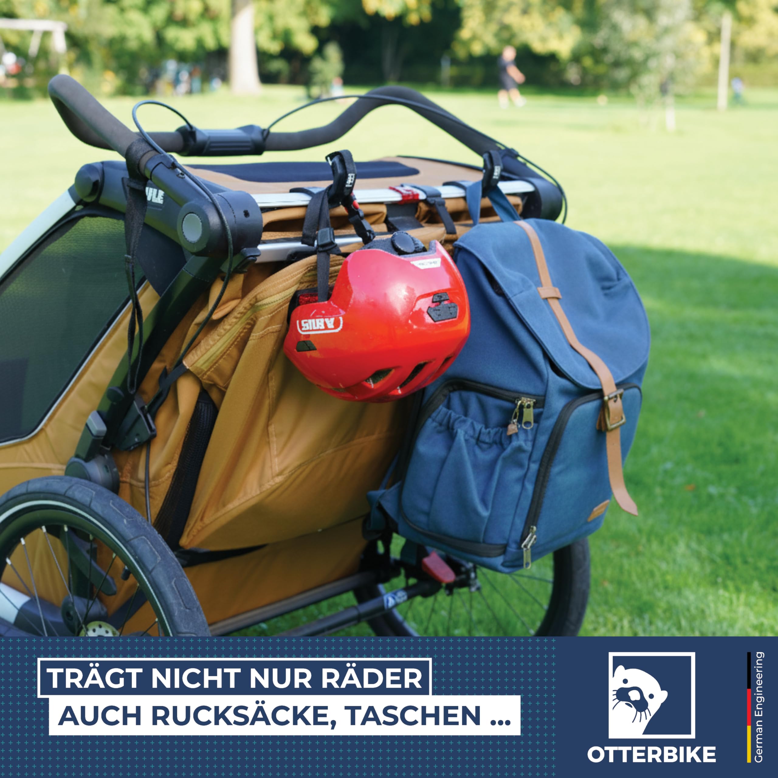 Uchwyt na rower biegowy i dziecięcy do przyczepki rowerowej Thule Chariot Sport/Cross/Cab/Lite (od 2017) - kompatybilny z Woom, Puky m. in. do 14 cali - bezpieczny w ruchu drogowym i