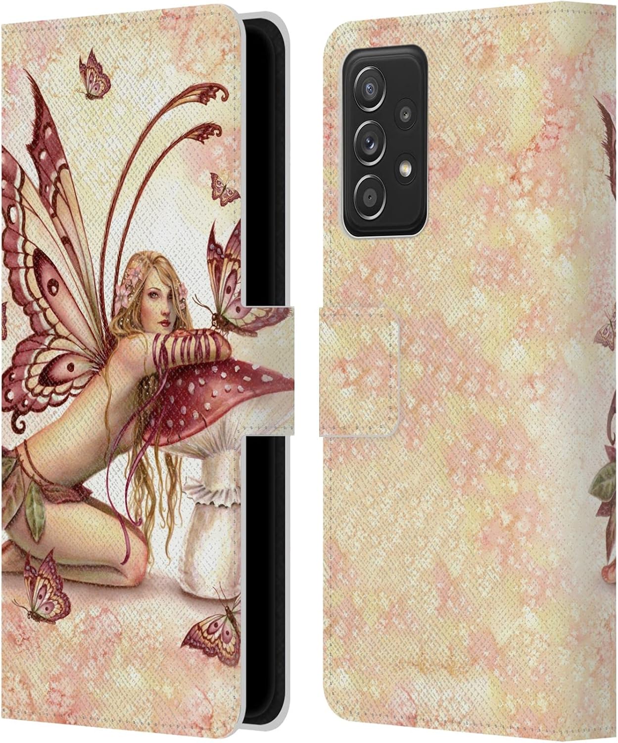 Head Case Designs Officially Licensed Selina Fenech Small Things Fairies Leather Wallet Case Compatible with Galaxy A52 / A52s / 5G (2021)